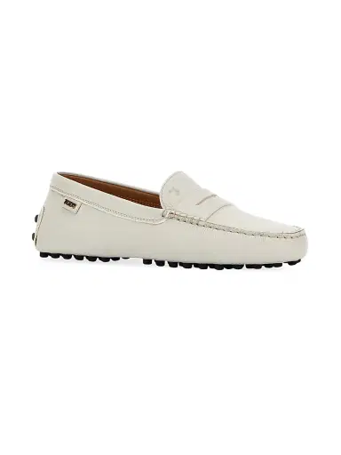 Tod's Women's Cavillon Gommino Leather Driving Loafers - Bianco Calce | Thumbnail 2 Tod's Women's Cavillon Gommino Leather Driving Loafers - Bianco Calce | Thumbnail 2