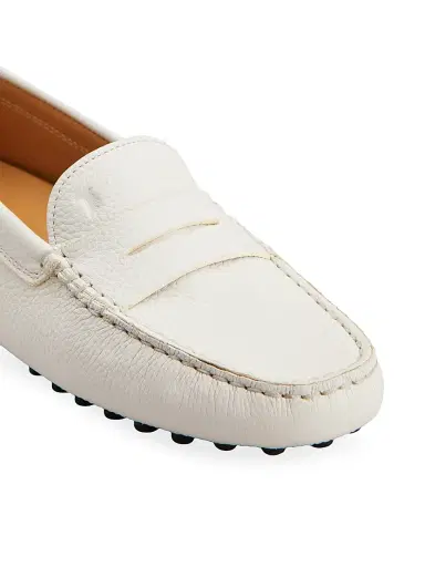 Tod's Women's Cavillon Gommino Leather Driving Loafers - Bianco Calce | Thumbnail 5 Tod's Women's Cavillon Gommino Leather Driving Loafers - Bianco Calce | Thumbnail 5