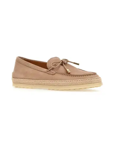 Tod's Women's Top Nabuk Moc-Toe Suede Loafers - Rosa Lingerie | Thumbnail 2 Tod's Women's Top Nabuk Moc-Toe Suede Loafers - Rosa Lingerie | Thumbnail 2