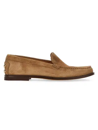 Tod's Women's Apron Toe Suede Loafers | Thumbnail 1 Tod's Women's Apron Toe Suede Loafers | Thumbnail 1