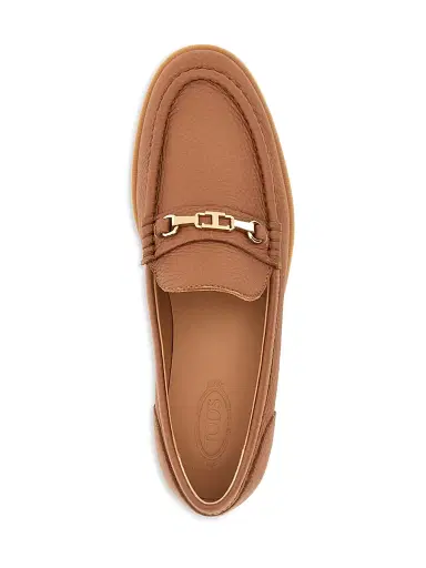 Tod's Women's Apron Toe Leather Bit Loafers - Kenia Scuro | Thumbnail 4 Tod's Women's Apron Toe Leather Bit Loafers - Kenia Scuro | Thumbnail 4