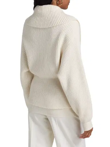 Lisa Yang Women's Alessandra Ribbed Cashmere Cardigan Jacket - Cream | Thumbnail 5 Lisa Yang Women's Alessandra Ribbed Cashmere Cardigan Jacket - Cream | Thumbnail 5