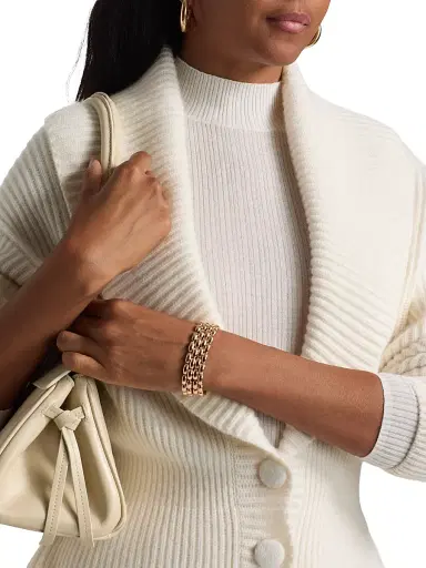 Lisa Yang Women's Alessandra Ribbed Cashmere Cardigan Jacket - Cream | Thumbnail 6 Lisa Yang Women's Alessandra Ribbed Cashmere Cardigan Jacket - Cream | Thumbnail 6