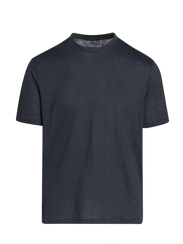 Men's Linen Crewneck T-Shirt - Navy Men's Linen Crewneck T-Shirt - Navy