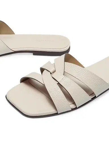 Bernardo Women's Oxford Slip-On Sandals - Eggshell | Thumbnail 5 Bernardo Women's Oxford Slip-On Sandals - Eggshell | Thumbnail 5