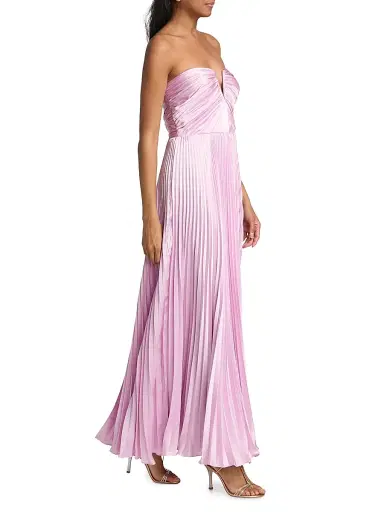 As It May Women's Ella Pleated Woven Strapless Gown - French Lilac | Thumbnail 2 As It May Women's Ella Pleated Woven Strapless Gown - French Lilac | Thumbnail 2