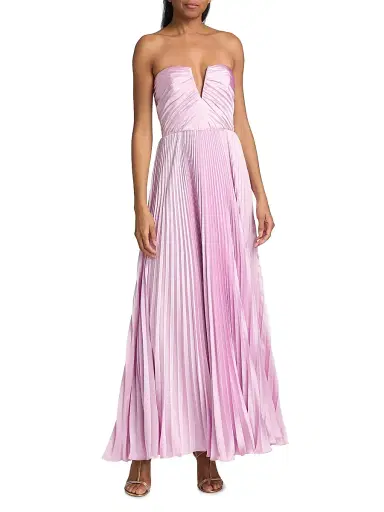 As It May Women's Ella Pleated Woven Strapless Gown - French Lilac | Thumbnail 3 As It May Women's Ella Pleated Woven Strapless Gown - French Lilac | Thumbnail 3