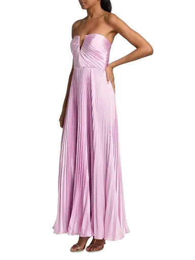 As It May Women's Ella Pleated Woven Strapless Gown - French Lilac | Thumbnail 4 As It May Women's Ella Pleated Woven Strapless Gown - French Lilac | Thumbnail 4