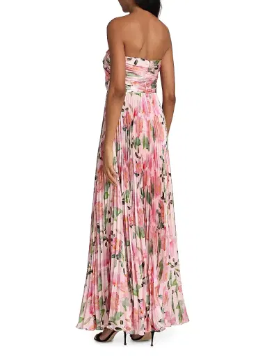 As It May Women's Ella Strapless Satin Gown - Blushing Rosettes | Thumbnail 5 As It May Women's Ella Strapless Satin Gown - Blushing Rosettes | Thumbnail 5