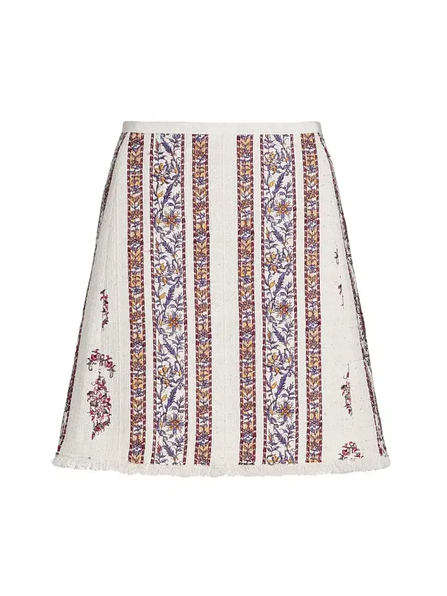 Women's Floral Bouclé A-Line Miniskirt - Multi Women's Floral Bouclé A-Line Miniskirt - Multi