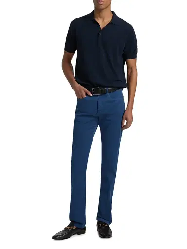 Canali Men's Stretch Cotton 5-Pocket Jeans - Blue - Size 36 | Thumbnail 2 Canali Men's Stretch Cotton 5-Pocket Jeans - Blue - Size 36 | Thumbnail 2