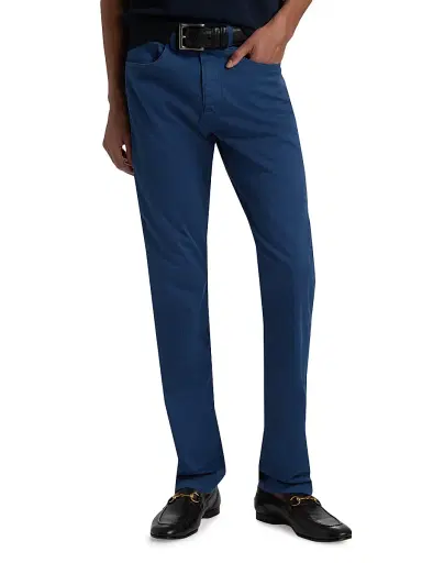 Canali Men's Stretch Cotton 5-Pocket Jeans - Blue - Size 36 | Thumbnail 3 Canali Men's Stretch Cotton 5-Pocket Jeans - Blue - Size 36 | Thumbnail 3