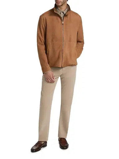 Canali Men's Suede Jacket - Brown | Thumbnail 2 Canali Men's Suede Jacket - Brown | Thumbnail 2