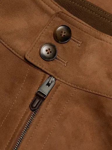 Canali Men's Suede Jacket - Brown | Thumbnail 7 Canali Men's Suede Jacket - Brown | Thumbnail 7