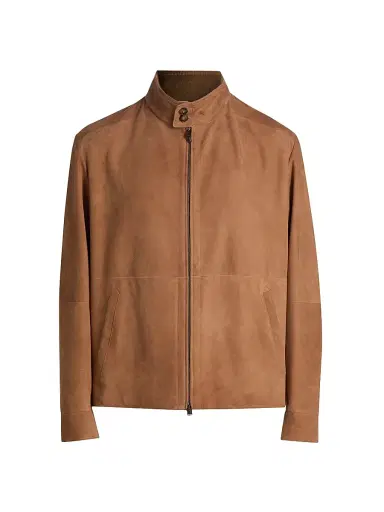 Canali Men's Suede Jacket - Brown | Thumbnail 1 Canali Men's Suede Jacket - Brown | Thumbnail 1