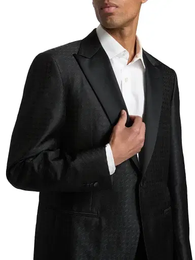 Canali Men's Arrow-Pattern Dinner Jacket - Black | Thumbnail 6 Canali Men's Arrow-Pattern Dinner Jacket - Black | Thumbnail 6