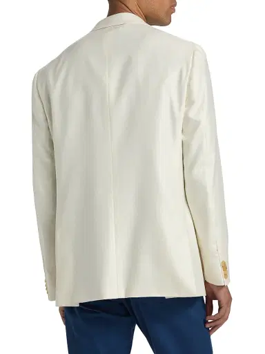 Canali Men's Kei Silk-Cashmere Sport Coat - White | Thumbnail 5 Canali Men's Kei Silk-Cashmere Sport Coat - White | Thumbnail 5