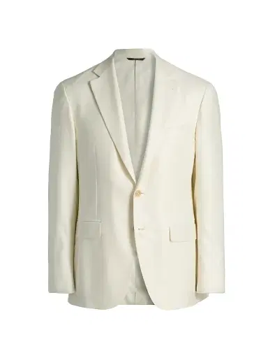 Canali Men's Kei Silk-Cashmere Sport Coat - White | Thumbnail 1 Canali Men's Kei Silk-Cashmere Sport Coat - White | Thumbnail 1