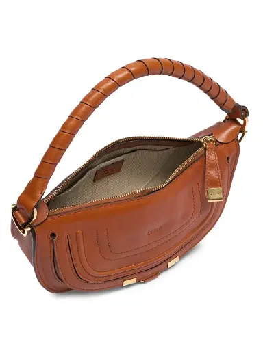 Chloé Women's Mini Marcie Leather Shoulder Bag - Clay Brown | Thumbnail 4 Chloé Women's Mini Marcie Leather Shoulder Bag - Clay Brown | Thumbnail 4