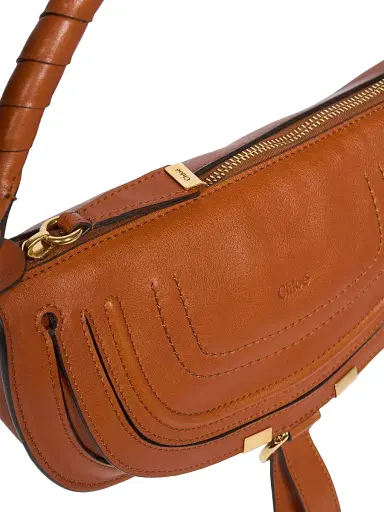 Chloé Women's Mini Marcie Leather Shoulder Bag - Clay Brown | Thumbnail 5 Chloé Women's Mini Marcie Leather Shoulder Bag - Clay Brown | Thumbnail 5