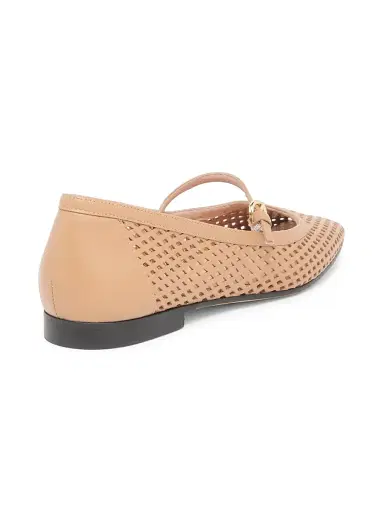 Pollini Women's Nina Leather Ballet Flats - Sand - Size 10 | Thumbnail 3 Pollini Women's Nina Leather Ballet Flats - Sand - Size 10 | Thumbnail 3