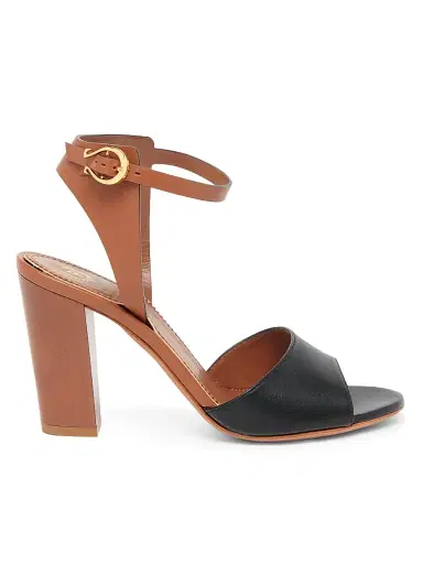 Pollini Women's Rider 90MM Two-Tone Leather Sandals | Thumbnail 1 Pollini Women's Rider 90MM Two-Tone Leather Sandals | Thumbnail 1