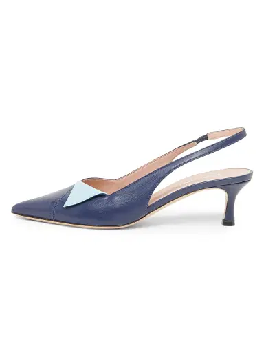 Pollini Women's Onda 55MM Leather Slingblack Pumps - Blue Water Colour - Size 8 | Thumbnail 1 Pollini Women's Onda 55MM Leather Slingblack Pumps - Blue Water Colour - Size 8 | Thumbnail 1
