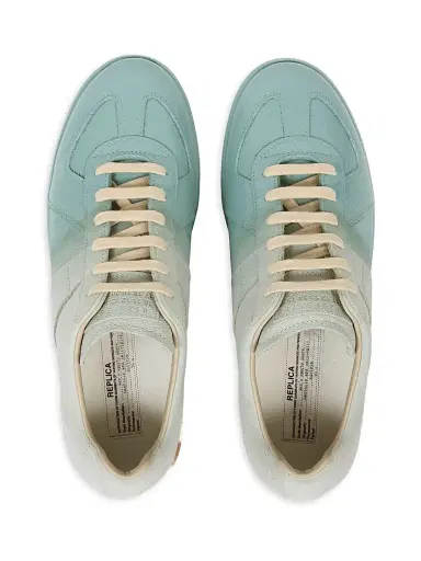 Maison Margiela Men's Replica Leather Low-Top Sneakers - Foggy | Thumbnail 5 Maison Margiela Men's Replica Leather Low-Top Sneakers - Foggy | Thumbnail 5
