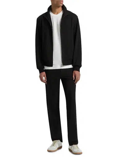 Emporio Armani Men's Horizontal Texture Full-Zip Jacket - Black Beauty | Thumbnail 2 Emporio Armani Men's Horizontal Texture Full-Zip Jacket - Black Beauty | Thumbnail 2