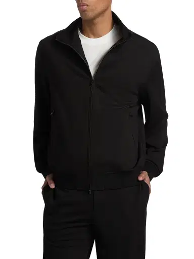 Emporio Armani Men's Horizontal Texture Full-Zip Jacket - Black Beauty | Thumbnail 3 Emporio Armani Men's Horizontal Texture Full-Zip Jacket - Black Beauty | Thumbnail 3