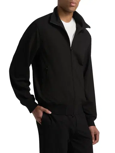 Emporio Armani Men's Horizontal Texture Full-Zip Jacket - Black Beauty | Thumbnail 4 Emporio Armani Men's Horizontal Texture Full-Zip Jacket - Black Beauty | Thumbnail 4