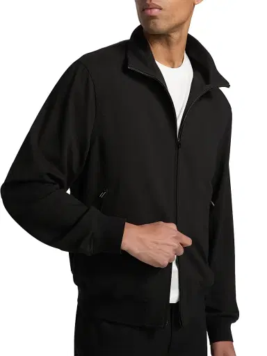 Emporio Armani Men's Horizontal Texture Full-Zip Jacket - Black Beauty | Thumbnail 6 Emporio Armani Men's Horizontal Texture Full-Zip Jacket - Black Beauty | Thumbnail 6