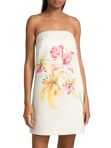 As It May Women's Lilly Floral Woven Strapless Minidress - Blooming Tiger Lillies | Thumbnail 3 As It May Women's Lilly Floral Woven Strapless Minidress - Blooming Tiger Lillies | Thumbnail 3