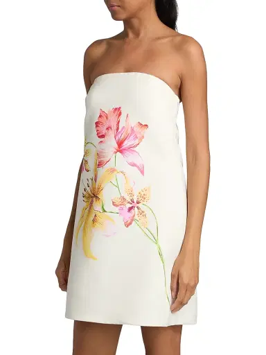 As It May Women's Lilly Floral Woven Strapless Minidress - Blooming Tiger Lillies | Thumbnail 4 As It May Women's Lilly Floral Woven Strapless Minidress - Blooming Tiger Lillies | Thumbnail 4