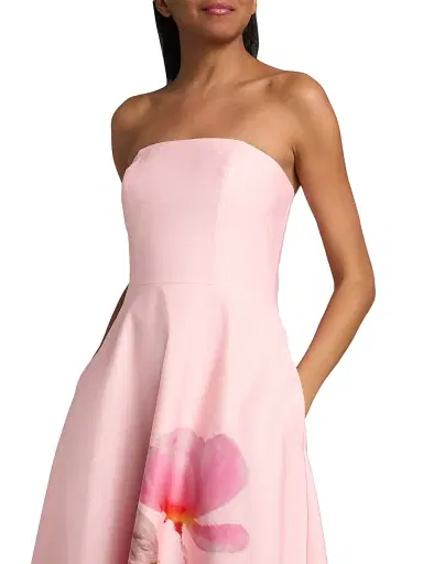 As It May Women's Flora Strapless Woven Midi-Dress - Blushing Rosettes | Thumbnail 6 As It May Women's Flora Strapless Woven Midi-Dress - Blushing Rosettes | Thumbnail 6