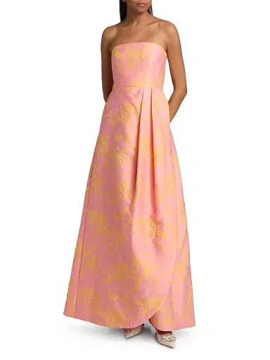 As It May Women's Kaia Floral Jacquard Strapless Gown | Thumbnail 2 As It May Women's Kaia Floral Jacquard Strapless Gown | Thumbnail 2
