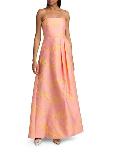 As It May Women's Kaia Floral Jacquard Strapless Gown | Thumbnail 3 As It May Women's Kaia Floral Jacquard Strapless Gown | Thumbnail 3