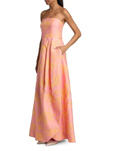 As It May Women's Kaia Floral Jacquard Strapless Gown | Thumbnail 4 As It May Women's Kaia Floral Jacquard Strapless Gown | Thumbnail 4