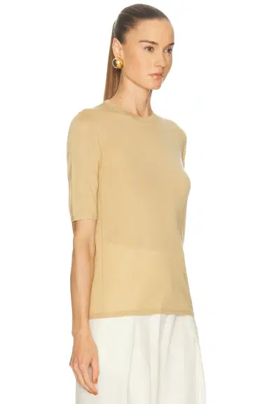 Gabriela Hearst Chryse Short Sleeve Crewneck Top | Thumbnail 2 Gabriela Hearst Chryse Short Sleeve Crewneck Top | Thumbnail 2
