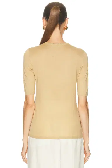 Gabriela Hearst Chryse Short Sleeve Crewneck Top | Thumbnail 3 Gabriela Hearst Chryse Short Sleeve Crewneck Top | Thumbnail 3
