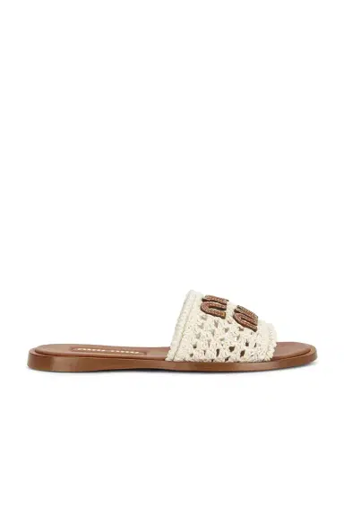 Miu Miu Ciabatte Crochet Slide | Thumbnail 1 Miu Miu Ciabatte Crochet Slide | Thumbnail 1