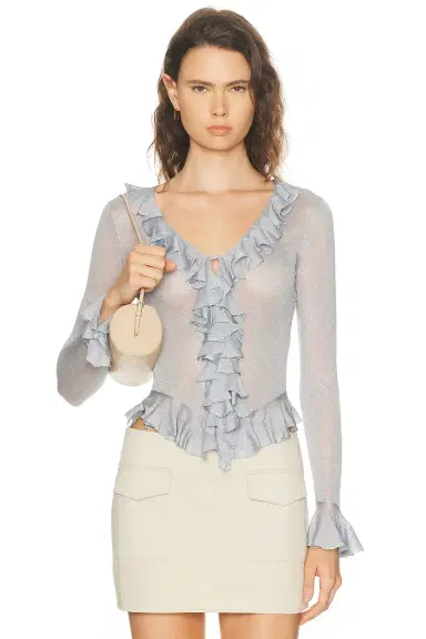 LPA Attison Ruffle Cardigan | Thumbnail 3 LPA Attison Ruffle Cardigan | Thumbnail 3