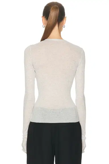 SKIMS Sheer Cotton Long Sleeve Tee | Thumbnail 3 SKIMS Sheer Cotton Long Sleeve Tee | Thumbnail 3