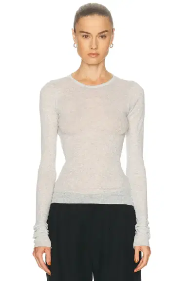 SKIMS Sheer Cotton Long Sleeve Tee | Thumbnail 1 SKIMS Sheer Cotton Long Sleeve Tee | Thumbnail 1