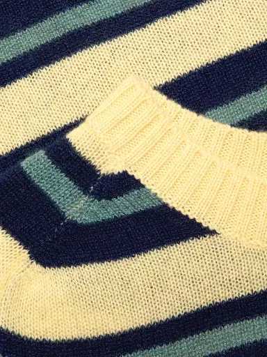 The Elder Statesman Women's Laurel Striped Cashmere Sweater - Cypress Stripe | Thumbnail 7 The Elder Statesman Women's Laurel Striped Cashmere Sweater - Cypress Stripe | Thumbnail 7