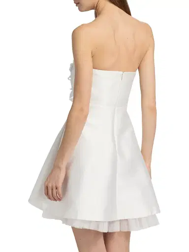 Badgley Mischka Women's Floral Appliqué Strapless Cocktail Dress - Light | Thumbnail 5 Badgley Mischka Women's Floral Appliqué Strapless Cocktail Dress - Light | Thumbnail 5