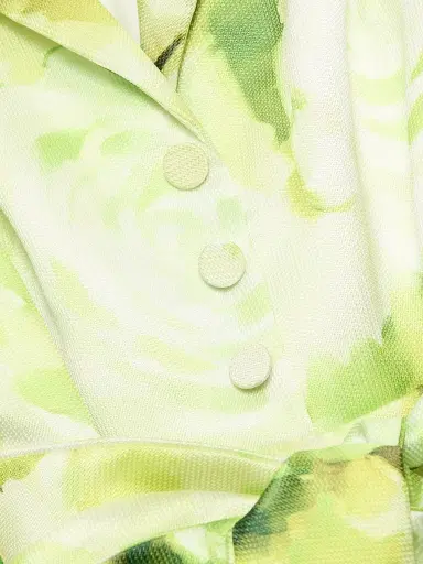 Badgley Mischka Women's Belted Floral A-Line Midi-Dress - Lime | Thumbnail 7 Badgley Mischka Women's Belted Floral A-Line Midi-Dress - Lime | Thumbnail 7