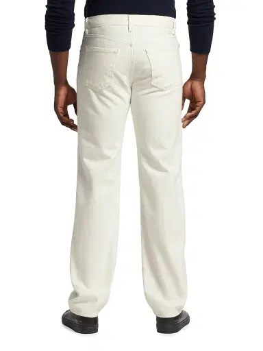 Nili Lotan Men's Billie Straight-Fit Jeans - Cream | Thumbnail 5 Nili Lotan Men's Billie Straight-Fit Jeans - Cream | Thumbnail 5