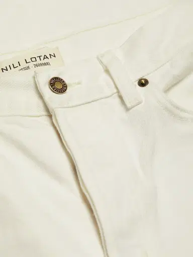 Nili Lotan Men's Billie Straight-Fit Jeans - Cream | Thumbnail 7 Nili Lotan Men's Billie Straight-Fit Jeans - Cream | Thumbnail 7