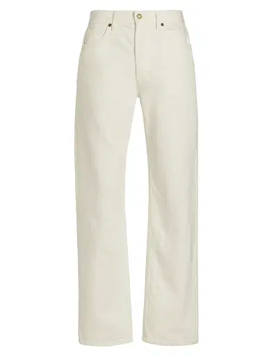 Nili Lotan Men's Billie Straight-Fit Jeans - Cream | Thumbnail 1 Nili Lotan Men's Billie Straight-Fit Jeans - Cream | Thumbnail 1